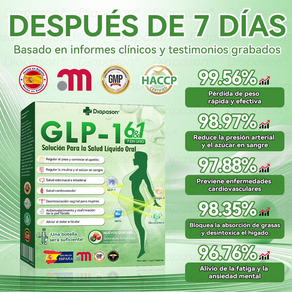 Tienda Oficial | 🍎𝐃𝒊𝓪𝐩𝓪𝙨𝐨𝒏®Ｇ𝖫𝑃-𝟏 𝑆𝑖𝑒𝑡𝑒 𝑒𝑛 𝑢𝑛𝑜 𝑆𝑜𝑙𝑢𝑐𝑖ó𝑛 𝑃𝑎𝑟𝑎 𝑙𝑎 𝑆𝑎𝑙𝑢𝑑 𝐿í𝑞𝑢𝑖𝑑𝑜 𝑂𝑟𝑎𝑙(Solo una vez al día, cambios visibles en 7 días) Para obesidad, salud cardiovascular, diabetes, apnea del sueño, salud intestinal, problemas articulares y más