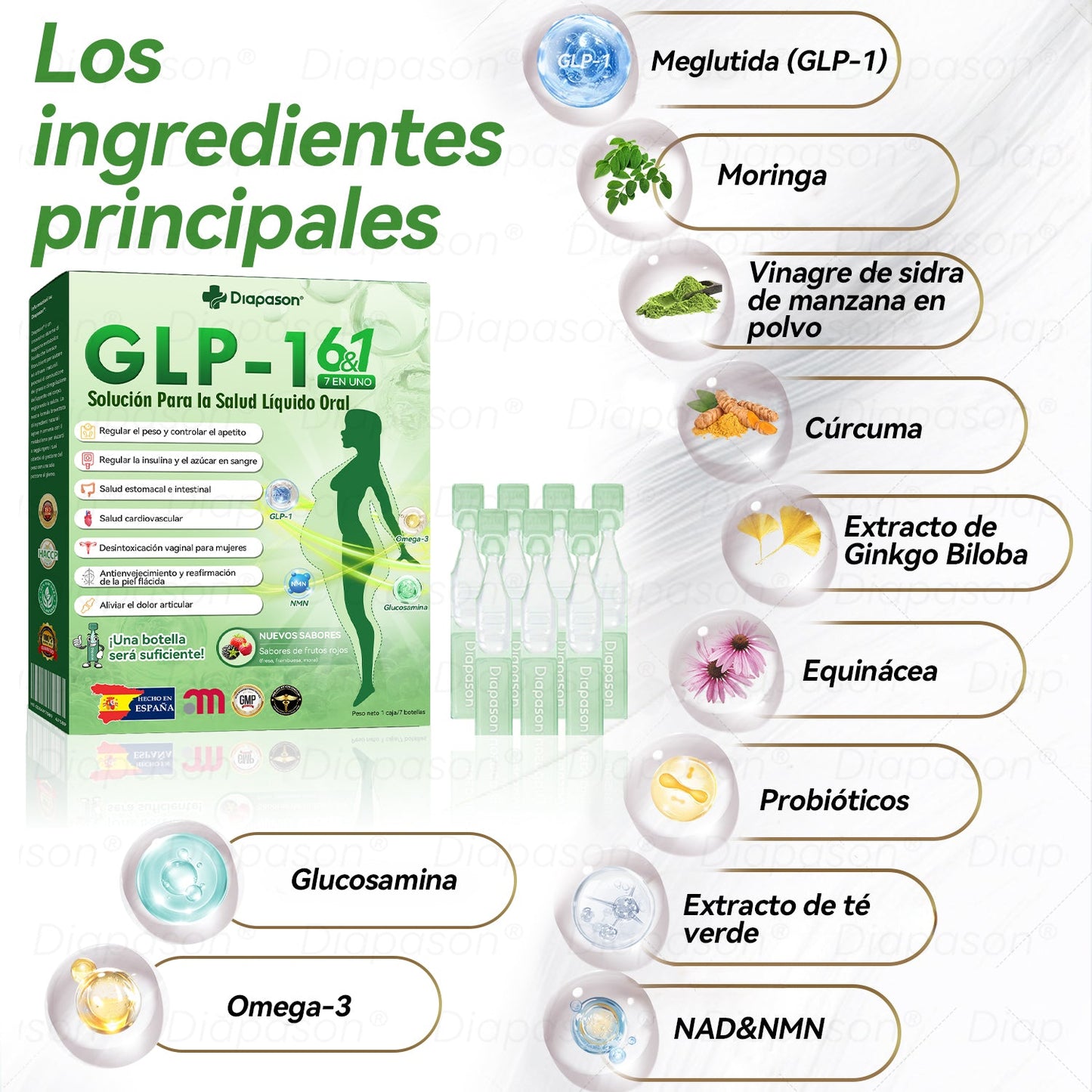 Tienda Oficial | 🍎𝐃𝒊𝓪𝐩𝓪𝙨𝐨𝒏®Ｇ𝖫𝑃-𝟏 𝑆𝑖𝑒𝑡𝑒 𝑒𝑛 𝑢𝑛𝑜 𝑆𝑜𝑙𝑢𝑐𝑖ó𝑛 𝑃𝑎𝑟𝑎 𝑙𝑎 𝑆𝑎𝑙𝑢𝑑 𝐿í𝑞𝑢𝑖𝑑𝑜 𝑂𝑟𝑎𝑙(Solo una vez al día, cambios visibles en 7 días) Para obesidad, salud cardiovascular, diabetes, apnea del sueño, salud intestinal, problemas articulares y más