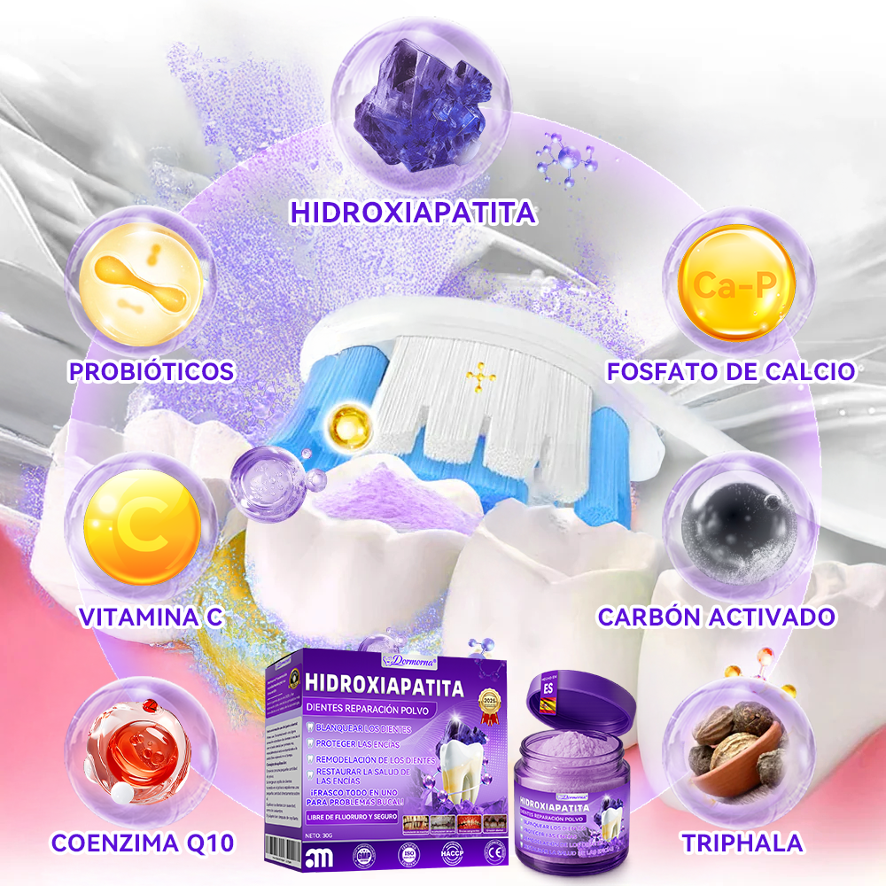 Tienda Oficial🍀|𝐷𝑜𝑟𝑚𝑜𝑟𝑛𝑎® 𝐻𝑖𝑑𝑟𝑜𝑥𝑖𝑎𝑝𝑎𝑡𝑖𝑡𝑎 𝐷𝑖𝑒𝑛𝑡𝑒𝑠 𝑅𝑒𝑝𝑎𝑟𝑎𝑐𝑖ó𝑛 𝑃𝑜𝑙𝑣𝑜🦷（Última media hora de la oferta limitada）