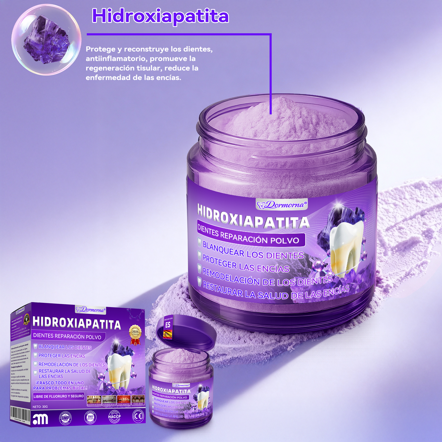 Tienda Oficial🍀|𝐷𝑜𝑟𝑚𝑜𝑟𝑛𝑎® 𝐻𝑖𝑑𝑟𝑜𝑥𝑖𝑎𝑝𝑎𝑡𝑖𝑡𝑎 𝐷𝑖𝑒𝑛𝑡𝑒𝑠 𝑅𝑒𝑝𝑎𝑟𝑎𝑐𝑖ó𝑛 𝑃𝑜𝑙𝑣𝑜🦷（Última media hora de la oferta limitada）